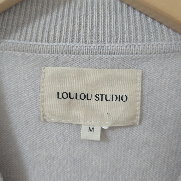 Loulou De Saison Pemba Cashmere Sweater In Beige Size M - Picture 5 of 8